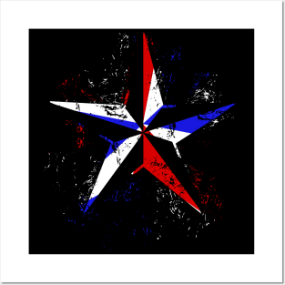 American Flag Nautical Star Posters and Art